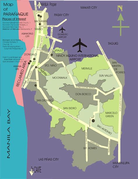 MAP OF PARAÑAQUE CITY .